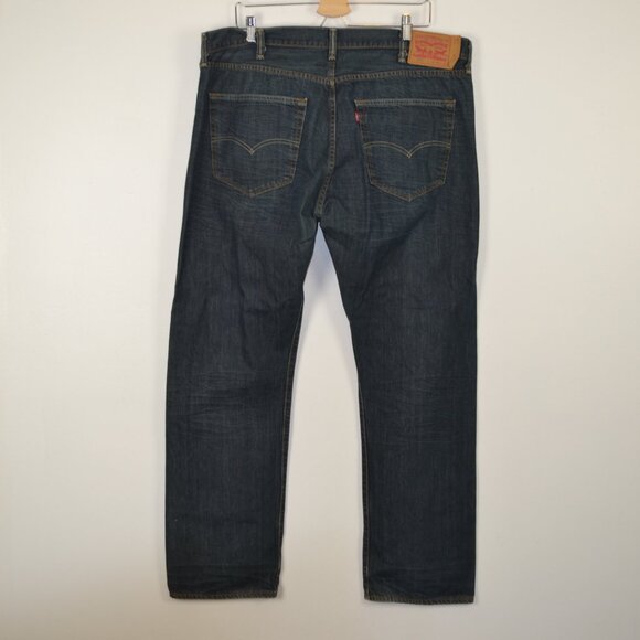 Levis 501 Denim Jeans Mens 40/32 Button Fly Big Mans 5 Pocket Straight Leg Pants - Picture 4 of 9
